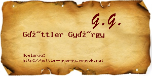 Göttler György névjegykártya